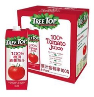 宅配免運 Tree Top 100% 純番茄汁 1公升 X 6入 樹頂 1L Costco 好市多 Tomato