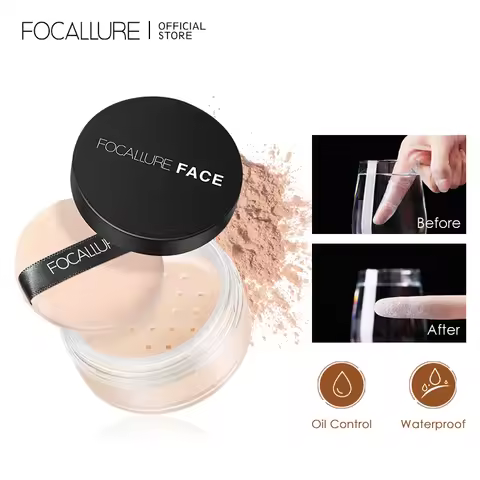 Focallure Invisible Finish Loose Setting Powder Translucent Natural Soft Face Makeup Powder Oil Cont