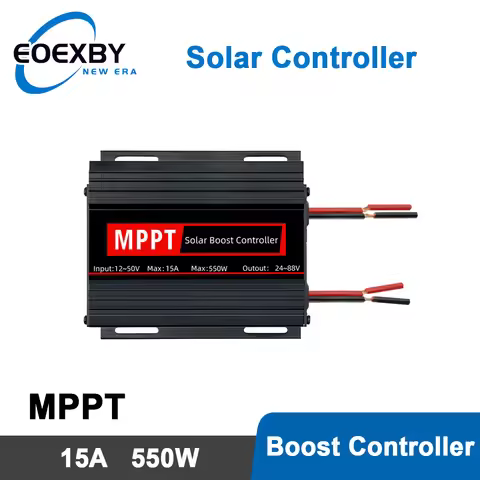 Booster solar controller 15A 550W MPPT 12V~50V input boost 24~88V charging solar charger suitable fo