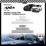 Perodua Axia 2014-2022 CHROME BLACK Window Lining Trim Door Belt Moulding 3D Accessories Gearup Gxtr