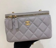 有單芯片款 💓Chanel 香奈儿灰色金扣金球盒子包 Chanel/香奈儿