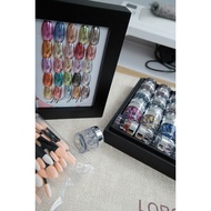 25-color methane clay mirror polish, free color chart - 25-color mirror clay for nails