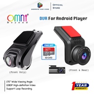 Perakam Dashcam Kereta OMNI BEYOND M-AF/M Android Car Dashcam DVR Vehicle Camera Kereta Untuk Pemain