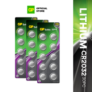 GP Online Exclusive Extra Lithium Coin Cells Battery CR2032 - Card of 10s (5004LC AWI L14 EA2032C LF