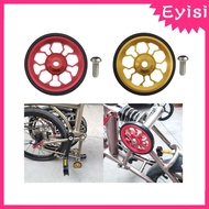 [Eyisi] for Folding Bike 61mm Rolling Wheel for Transport Walking Pushing