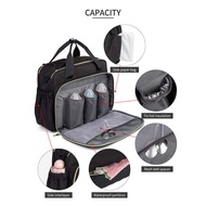 〠 LEQUEEN New Style Waterproof Diaper Bag Black Large Capacity Travel Bag Multifunctional Maternity