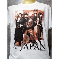 เสื้อวงนำเข้า X-Japan Yoshiki Hide Glam Metal Kiss s N Roses Metallica ACDC Style Vintage T-Shirt ผ้