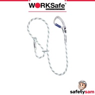 WORKSafe 1.5M Universal Adjustable Safety Lanyard with AZ041T, Kernmantle Polyester Rope