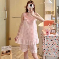 🫰🏻 Sweetie Store 🫰🏻 [ READY STOCK ] Women Pyjamas Set Ice Silk Nightwear With 6 Colour