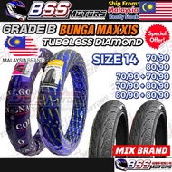 Tayar Motor Bunga Diamond Maxxis 3D MURAH Tyre Tubeless 14 17 70/90 80/90 Mix Brand LC135 Y15 EX5 KR