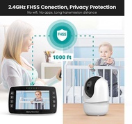 SM43A 4.3Inch IPS Screen Wireless PTZ Intercom Baby Monitor Temperature Display Nanny Cam Long Distance Baby Sitter Camera