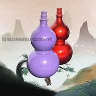 Gourd Shaped Glass Kettle Oriental Elegant Imitation Porcelain Glass Attractions Milk Tea Gourd Bott