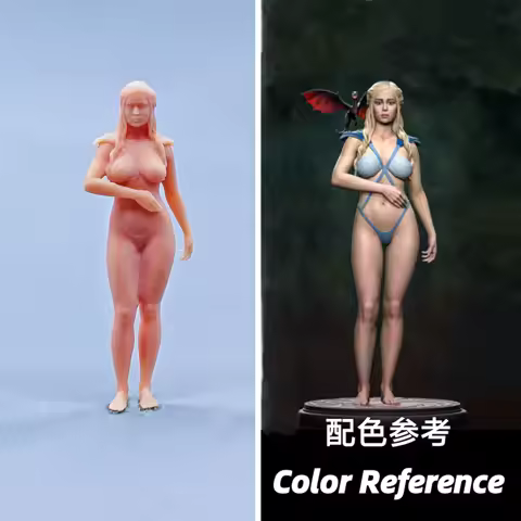 1/64 Figurines Scale Model Resin Daenerys Targaryen Uncolored Miniatures Diorama Hand-painted C711