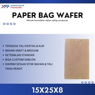 Plain BROWN WAFER PAPER BAG / BATIK MOTIF WAFER PAPERBAG / PAPER BAG