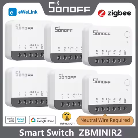 SONOFF ZBMINIR2 Extreme Zigbee Smart Switch Detach Relay External Switch Remote Control via eWeLink 