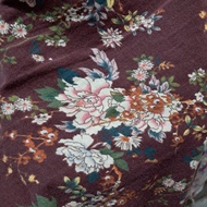 Patterned linen fabric - premium linen fabric - floral patterned linen fabric - premium orchid linen