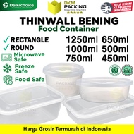 THINWALL BENING Food Container Clear Rectangle Round Catering Plastic Container Take Away
