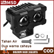 Depan Sepeda Motor Led Lampu Kerja Kabut Penerangan Proyektor Mengemudi Mini Lampu Laser Lampu Sorot