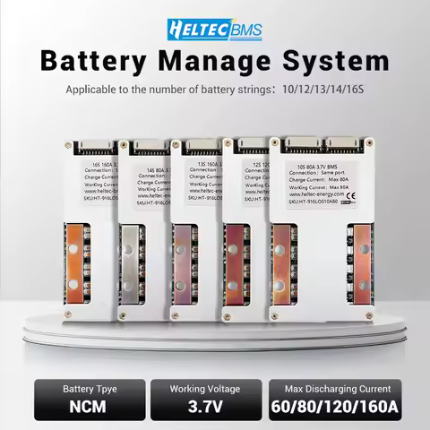Heltecbms 10S-16S 36V BMS 48V 60V 12S 13S 14S 80A 100A 120A 160A bms 3.7V Ternary lithium battery pr
