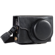 MegaGear MG1258 Ever Ready Leather Camera Case compatible with Panasonic Lumix DC-TZ95, DC-TZ90 - Bl