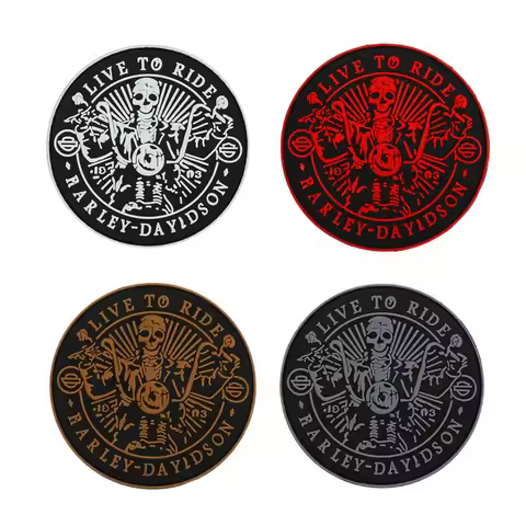 1 Piece Cheap 7.9 CM PVC Hook and Loop Cartoon Patch Circle Badge for Clothing Bag DIY Decoration Ap