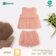 Dokma (8-14.2kg) Dress Children's Tank Top And Shorts Set Cotton Fabric DT671 (6-9M 9-12M 12-18M 18-