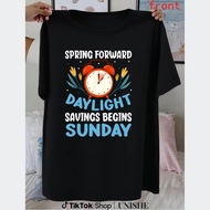 Daylight Saving Time Cotton Shirt – Short Sleeves, Breathable Fabric, Unisex Style