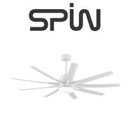 SPIN ONIX 960 60 INCH 9 BLADES WHITE CEILING FAN WITH LED LIGHT AND REMOTE CONTROL