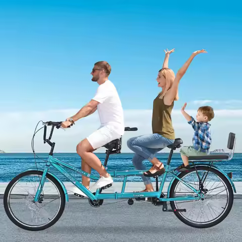 Folding Tandem Bike, 2-Seater Adult Bicycle with Gears, Twin Rider Tourist Cycle for Family Park, Do