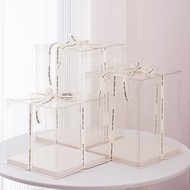 Transparent birthday cake box 6 inch 4 inch 8 inch 10 inch 12 inch 14 inch double layer three layer 