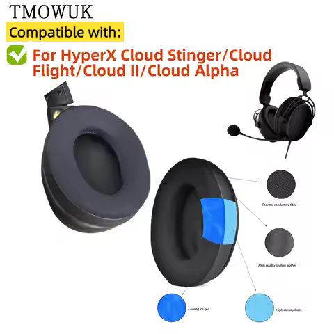 Replacement Cooling Gel Football sponge Ear Pads For HyperX Cloud Stinger/Cloud Flight/Cloud II/Clou