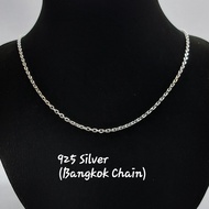 S2290 #925 Silver Necklace (Bangkok Chain) 925 Perak Rantai (Bangkok Chain)