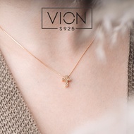 REPLIKA Vion S925 Necklace 11169, 925 silver Necklace silver/, crystal zirconia diamond replica Neck