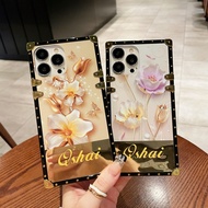 Luxury Casing square flowers Phone Case for Oneplus 10PRO 7T 6T 7PRO 8T 8PRO 9PRO 9RT One plus NORD CE2 N100 N20 2T 5G Hard back cover