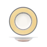 VB │ 奧頓系列-24cm深盤│湯盤-Fleur黃邊花環