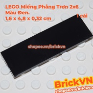 [1 Piece] LEGO 2x6 Plain Flat Piece Black ID 6318582 69729