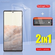 2in1 Front Soft Hydrogel Film For Google Pixel 8 7 6 Pro 4A 5A 7A 8Pro 7Pro Pixel6 Pixel7 Pixel8 Pro Pixel8Pro 5G Rear Back Camera Lens Screen Protector Protective Film