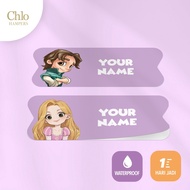 Custom Waterproof Princess Rapunzel Tangled Name Sticker (flynn rider)