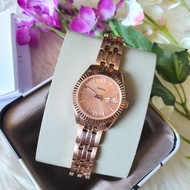 Fossil ES4992 Scarlette Micro Three-Hand Date Quartz Watch with Rose Dial Rose Gold Stainless Steel 