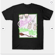 Men's 100% Cotton Round-Neck Short-Sleeve T-Shirt with 【Wicked：For Good 】Wizard/Elphaba/Glinda/ Fiye