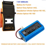 2026 Replacement 7.4V 3400mAh Li-ion Battery RR201021 for Fusion Splicer Easy Splicer mk2, Splicer H