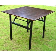 Banquet table- Square - Solid wood table top- size 90W x 90L x 75H cm, leg 32 x 32 mm, Foldable tabl