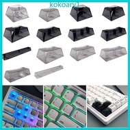 KOKO Clear Keycaps XDA Transparent Keycap Blank Game Transparent Crystal Keycaps 1 75