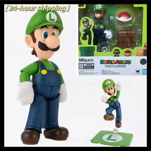 【Spot Goods】Original Bandai SHF Super Mario Luigi Green Hat Luigi Collectible Gift