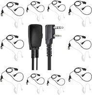 10Pack Multi-Bulk 2-Way Radio Earpiece with Mic 2 Wire Acoustic Headset for Baofeng Arcshell Retevis