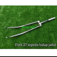 Termurah. Fork 27 sepeda balap jadul chrome. Fork 27 chrome. Fork