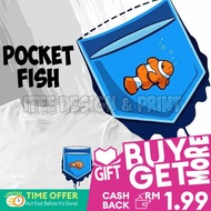 Baju Pocket Fish Tshirt Perempuan T Shirts Kid Shirt Lelaki Kanak2 Men Tidur Women Backpack Budak Murah Kids Cotton Plus Size Baby Clothes Top Newborn Set Girl Clothing Viral Anime Dress Boy Kemeja Fashion Jacket Lengan Pendek Kanak Tops Couple Man Hoodie