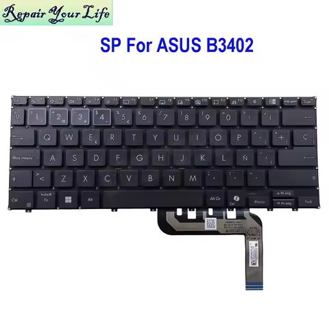 Spanish Keyboard For Asus ExpertBook B3402 B3402FEA B3402FBA B3408 P3450 PX475 ES Spain No Backlit R