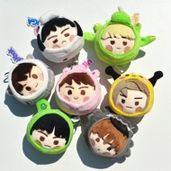 Kpop 2025 FESTA V JIMIN  Jungkook Big Head Dumpling Keychain  Plush Keychain