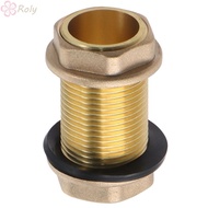 ROLY Tube Adaptor, Brass G1/2 G3/4 G1 Male Bulkhead Fitting, Water Tank Adapter Hose Fitting Water T